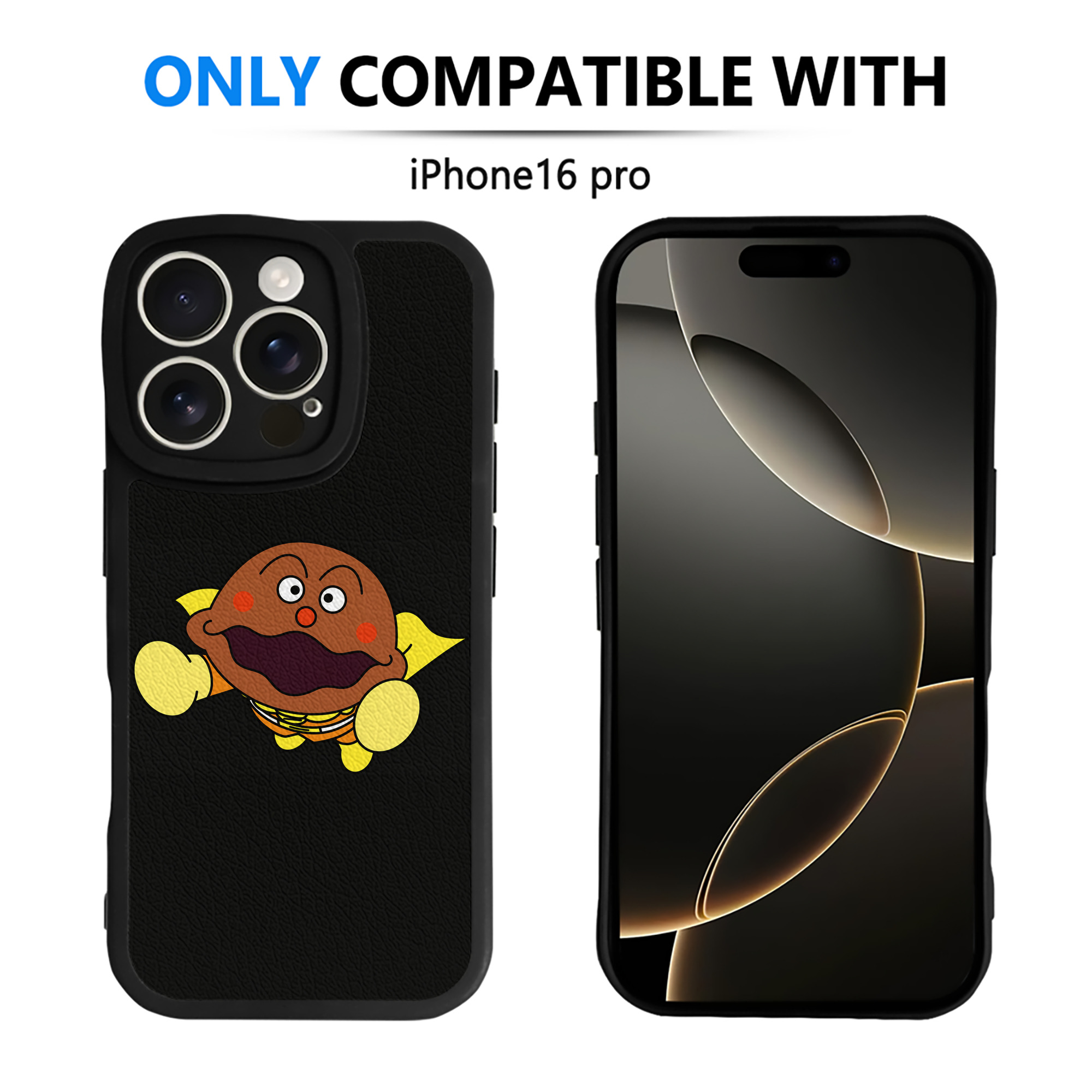 （画像用） アンパンマン Anpanman 【iPhone 16シリーズ対応】シリコンスマホケース（レザー調） 材質：シリコン